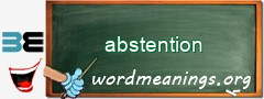 WordMeaning blackboard for abstention